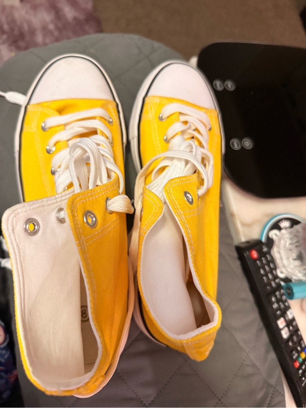 Yellow Women’s Canvas Sneakers - Classic size 8